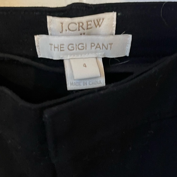 J. Crew Gigi pant size 4 black stretch dress leggings with front zipper - Picture 4 of 5